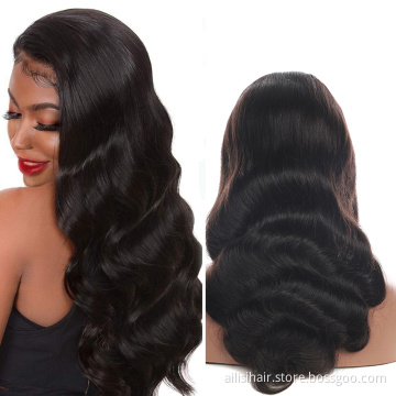 Grade 12a Peruvian Wigs Cheap Human Hair Lace Front Wigs HD Body Wavy Human Hair Wig